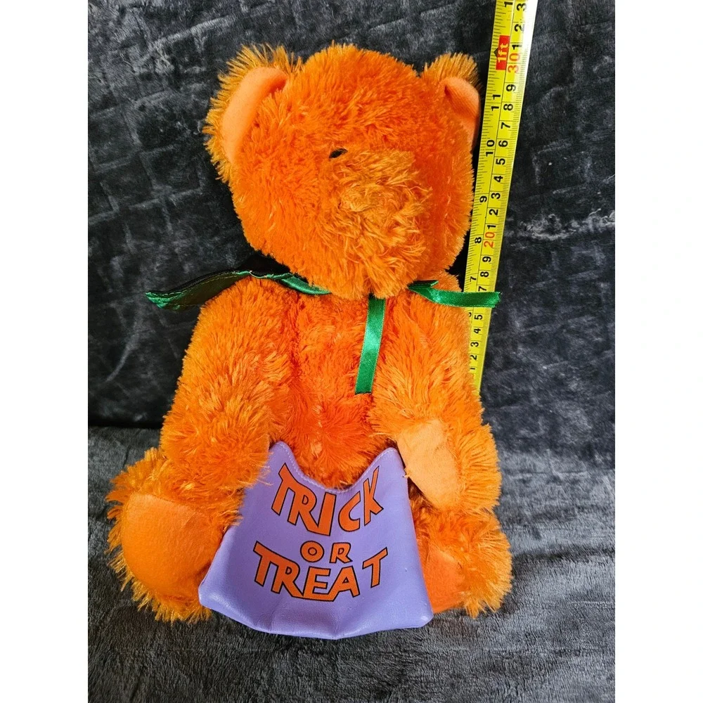 Good Stuff Halloween Orange Teddy Bear‎ with Trick or Treat Bag & Cape 12